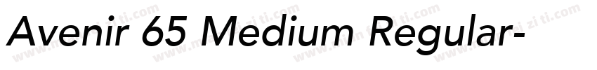Avenir 65 Medium Regular字体转换